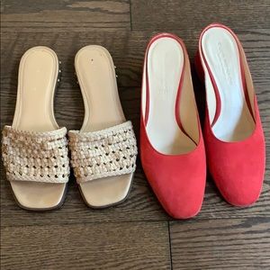 Club Monaco mules & leather Marc Fisher sandals